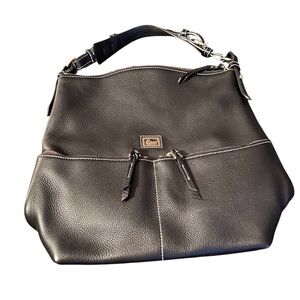 Dooney & Burke Vintage New Shopper Purse Bag Black Pebbled Leather NWOT